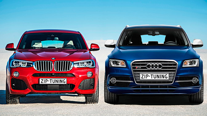 Dynowar Audi SQ5 3.0d versus de BMW X4 35d