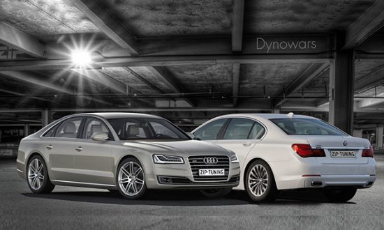 dynowar audi a8 vs bmw 740i